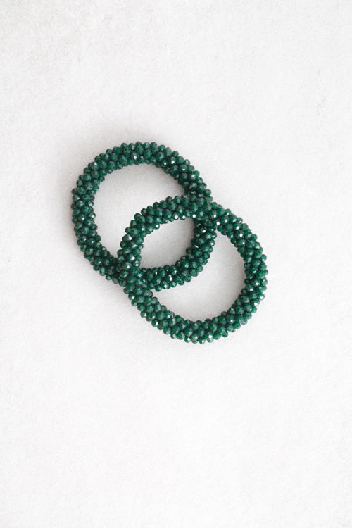 Beaded Rope Bracelet | Evergreen