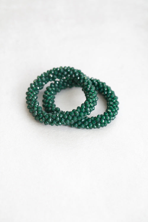 Beaded Rope Bracelet | Evergreen