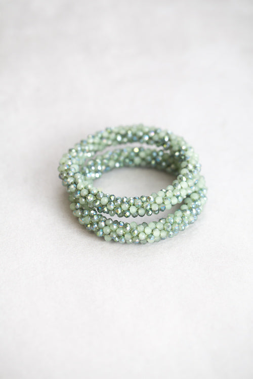 Beaded Rope Bracelet | Crystal Sage