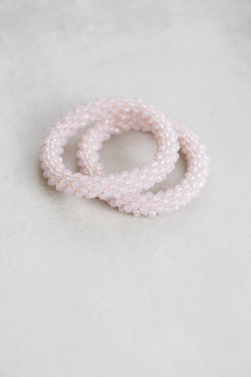 Beaded Rope Bracelet | Ballerina Pink