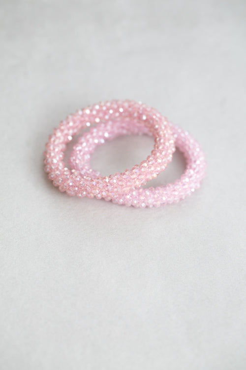 Beaded Rope Bracelet | Rose