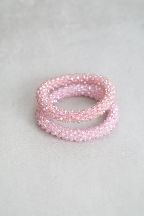Beaded Rope Bracelet | Rose
