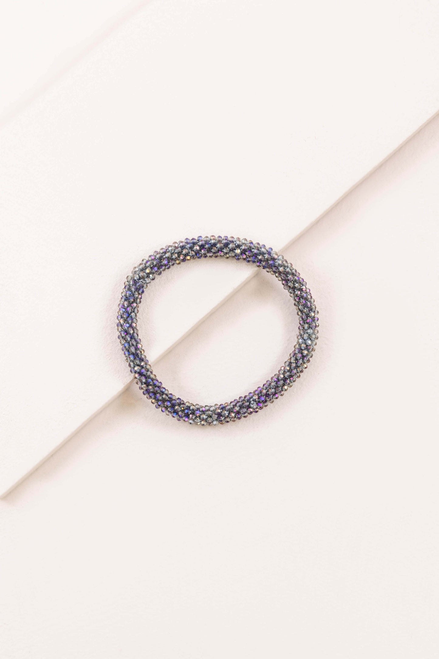 Thin Beaded Rope Bracelet | Orchid