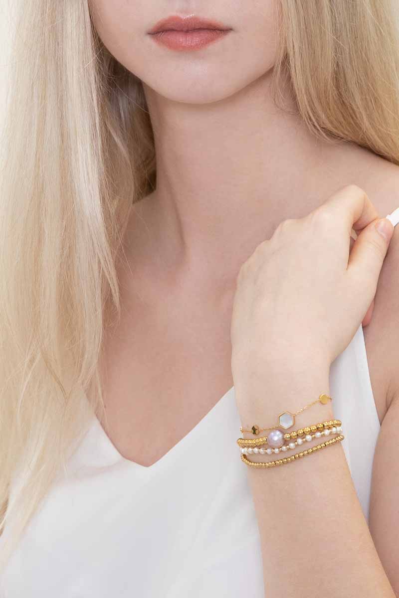 Blissfully Beaded Bracelet | Gold (14K)