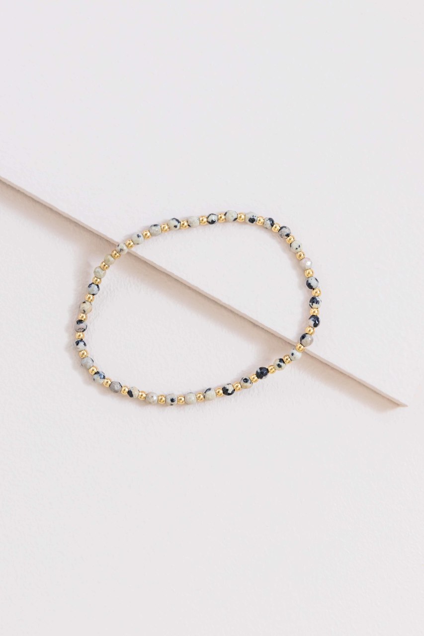 Blissfully Beaded Bracelet | Marble (14K)
