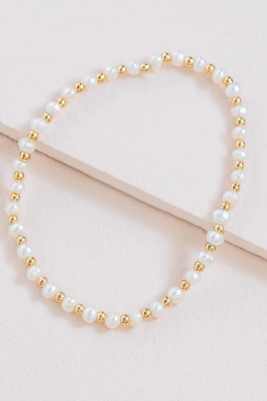 Blissfully Beaded Bracelet | Pearl (14K)