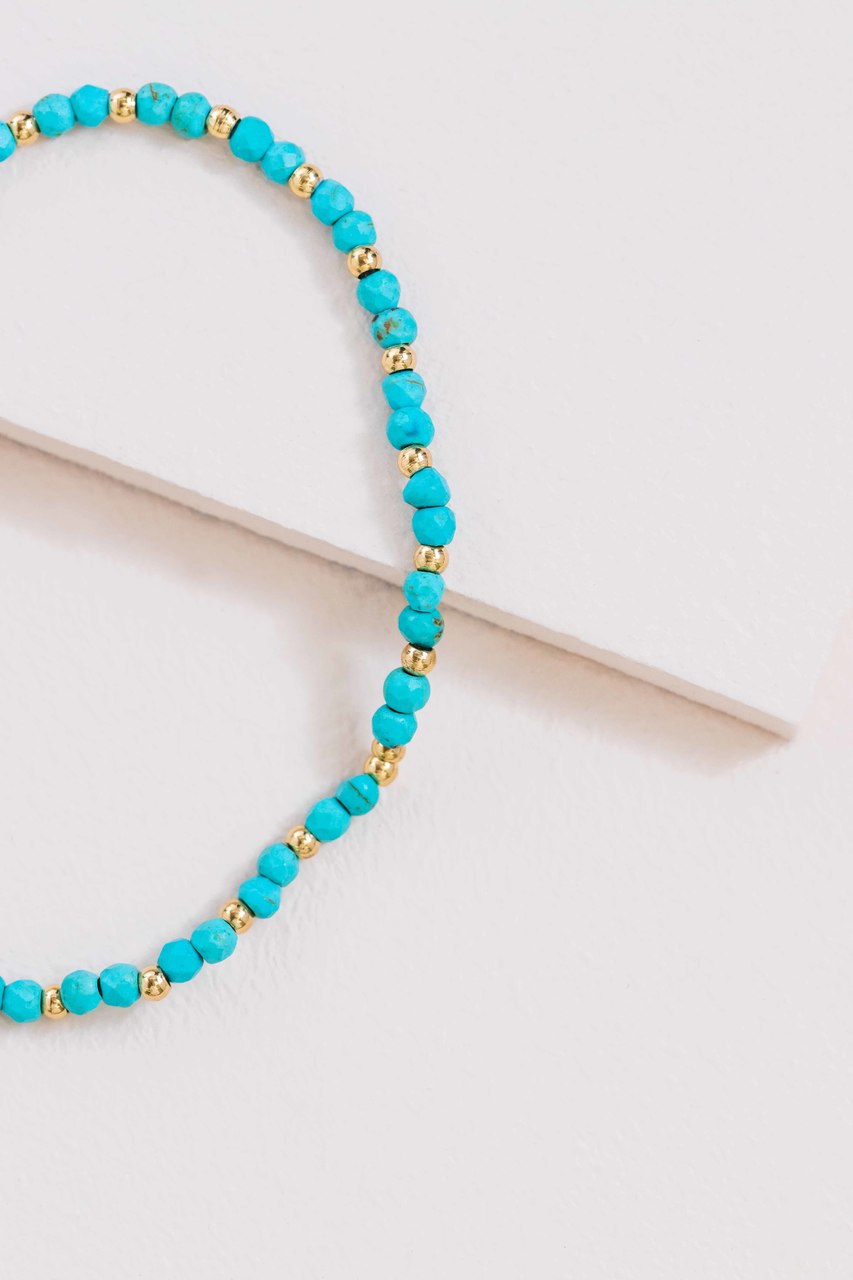 Blissfully Beaded Bracelet | Turquoise (14K)