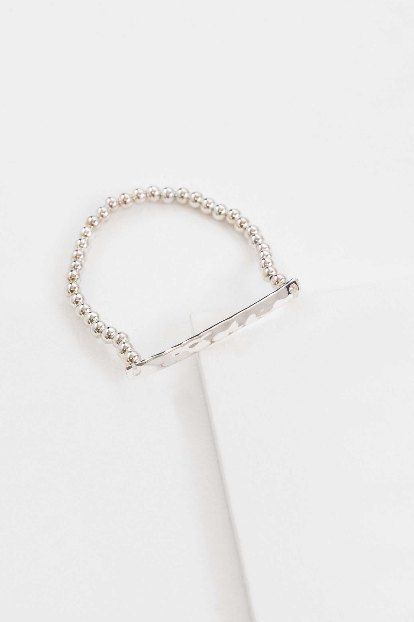 Beaded Plate Bracelet | Silver (sterl.)