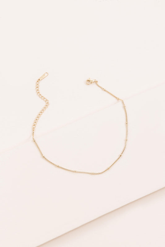 Mod Box Chain Anklet | Gold