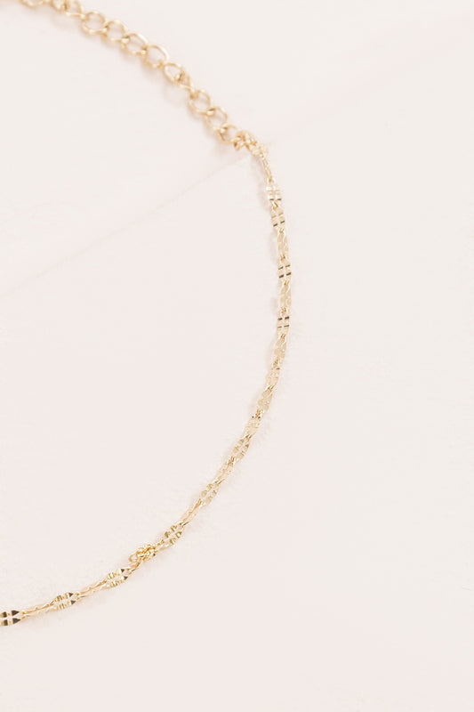 Singapore Chain Anklet | Gold