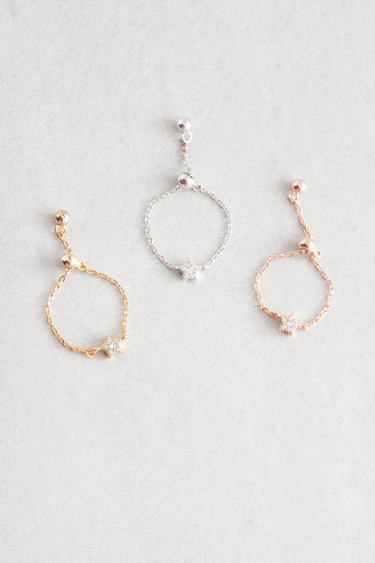 Delicate Bolo Charm Ring | Star