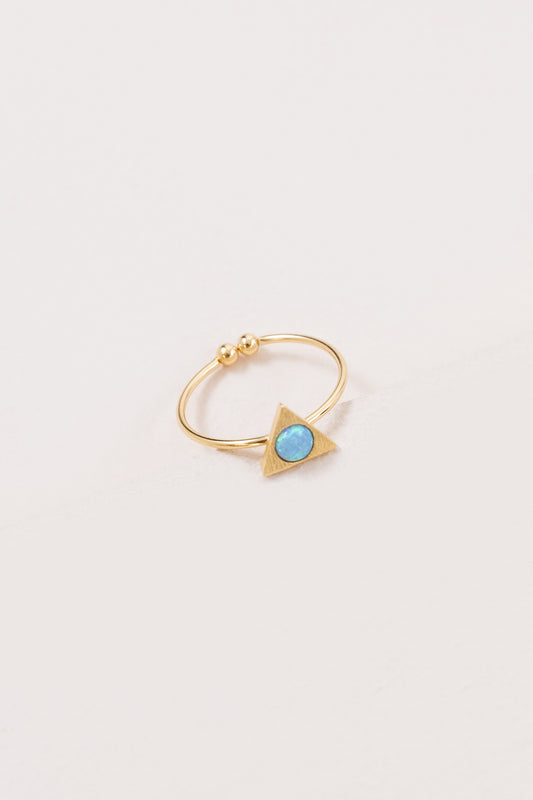 Pixum Delta Stone Ring | Blue