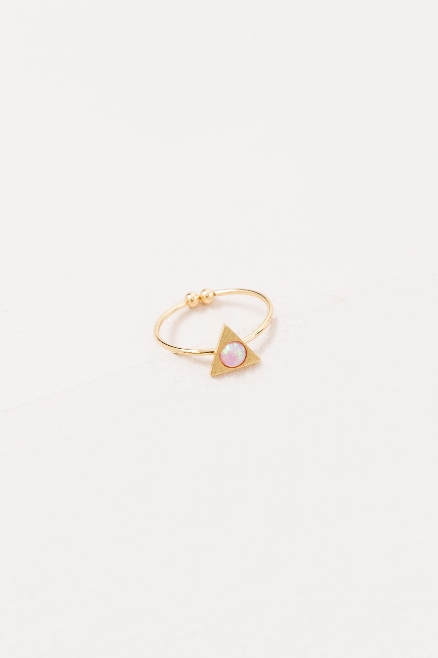 Pixum Delta Stone Ring | Pink