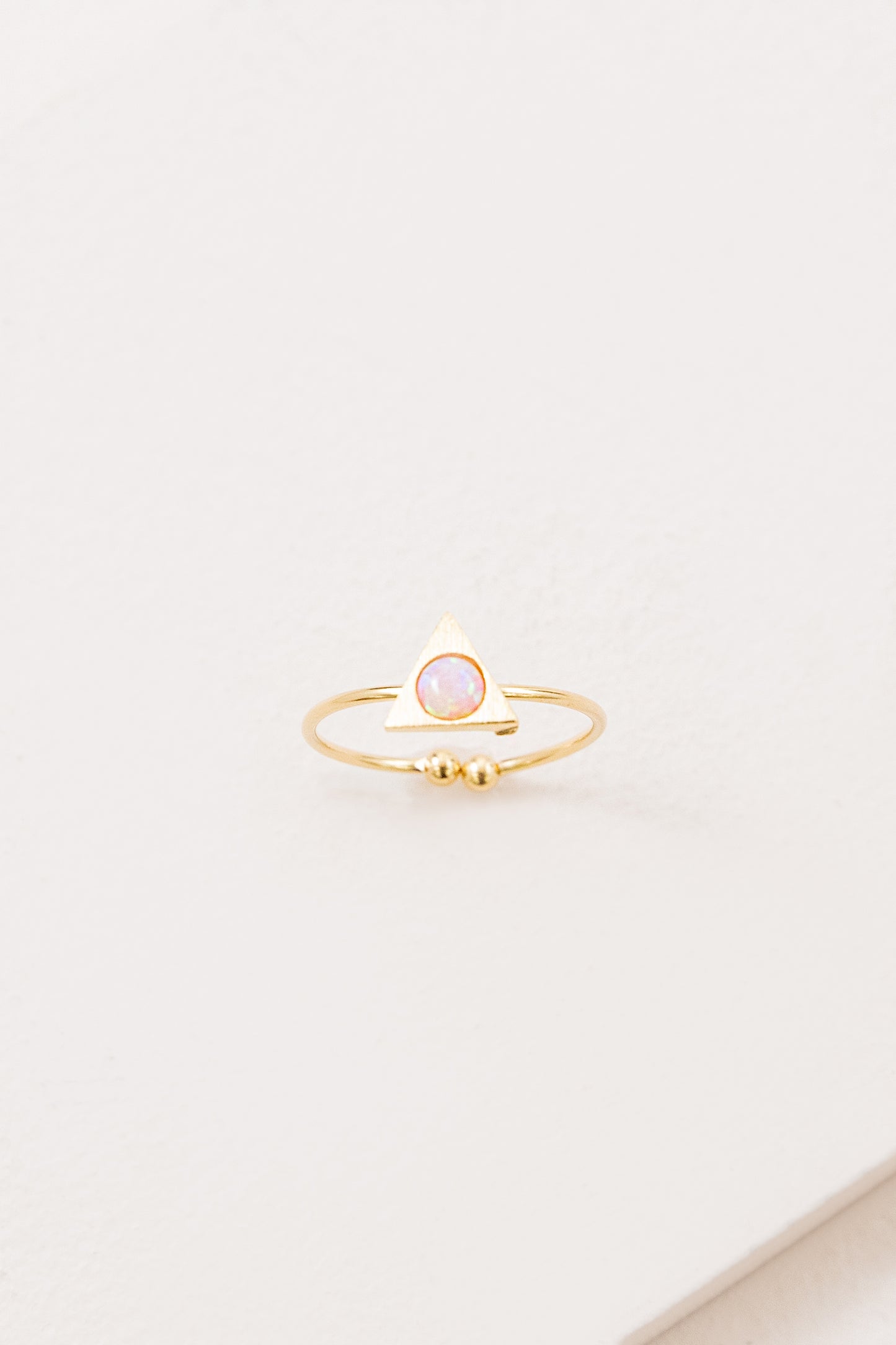 Pixum Delta Stone Ring | Pink