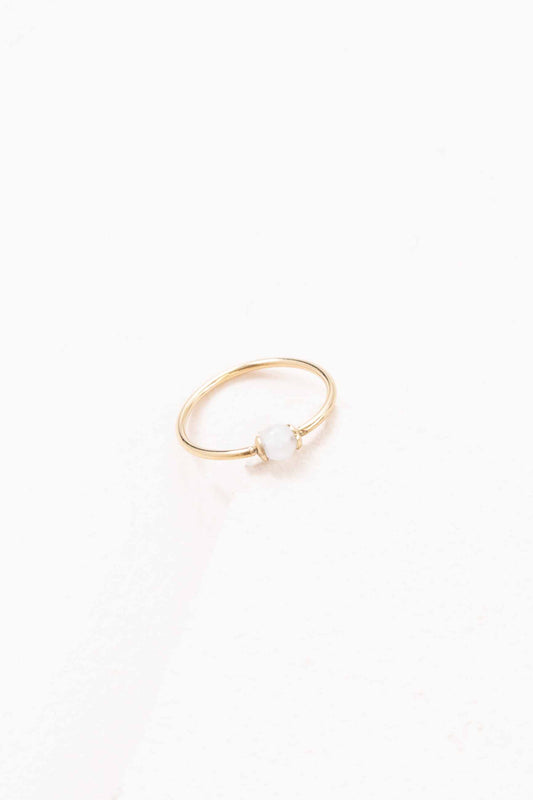 Simple Stone Ring | White