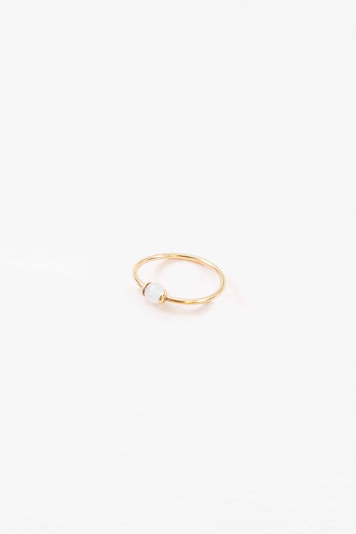 Simple Stone Ring | White