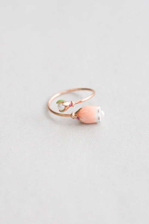 Coral Blossom Ring (14K Rose Gold)
