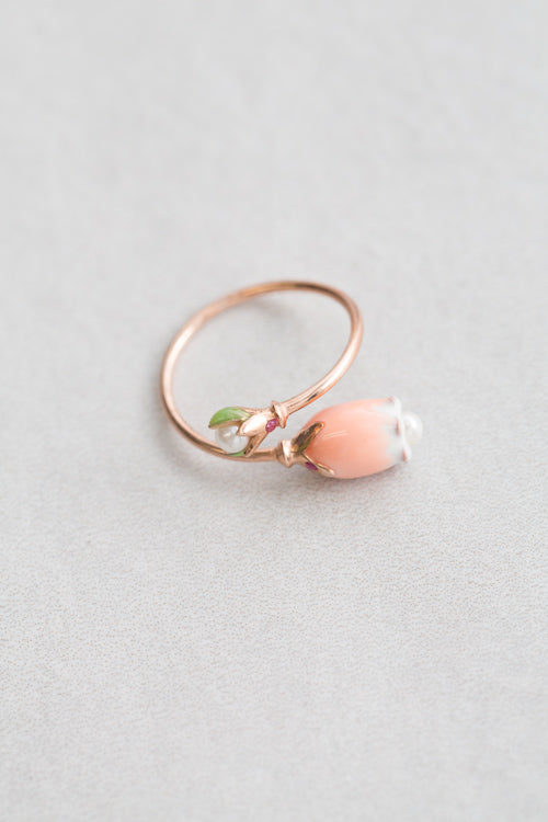 Coral Blossom Ring (14K Rose Gold)