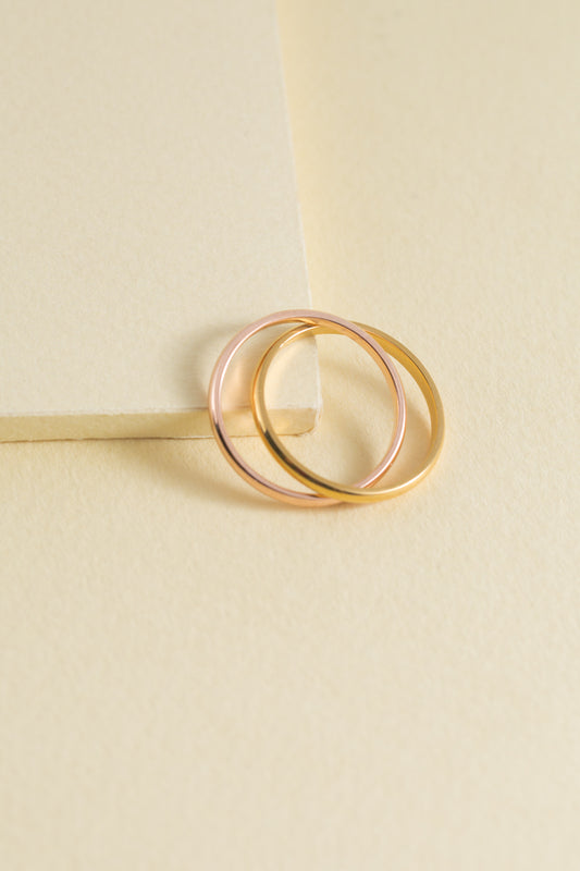 Pair Up Ring (14K Gold & Rose Gold)