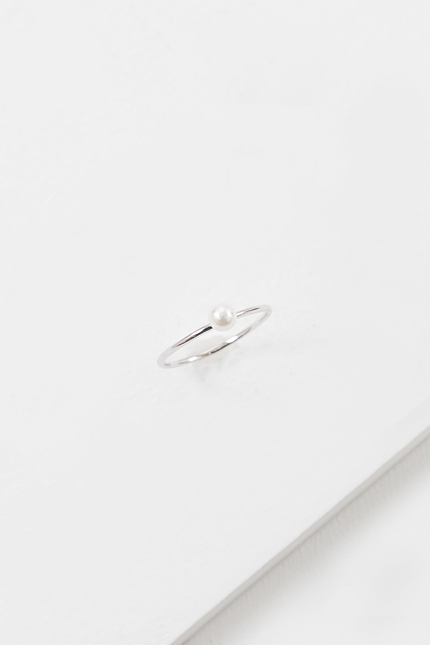 Single Pearl Ring | Silver