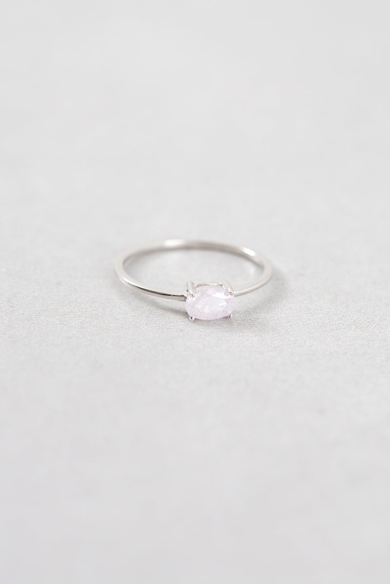 Pink Shimmer Ring | Silver