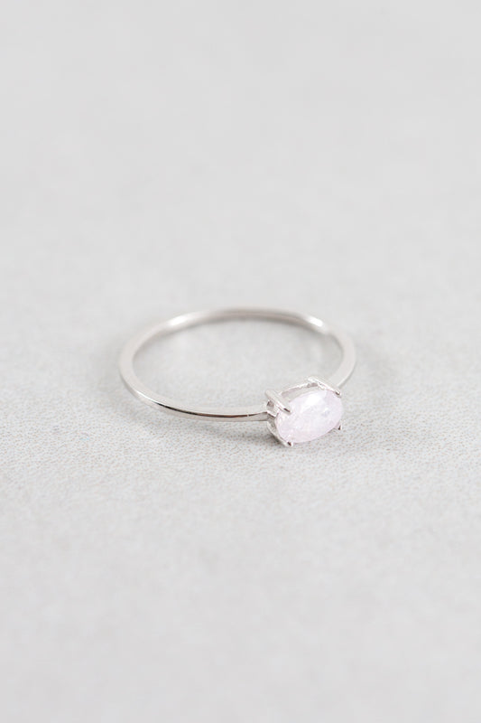 Pink Shimmer Ring | Silver