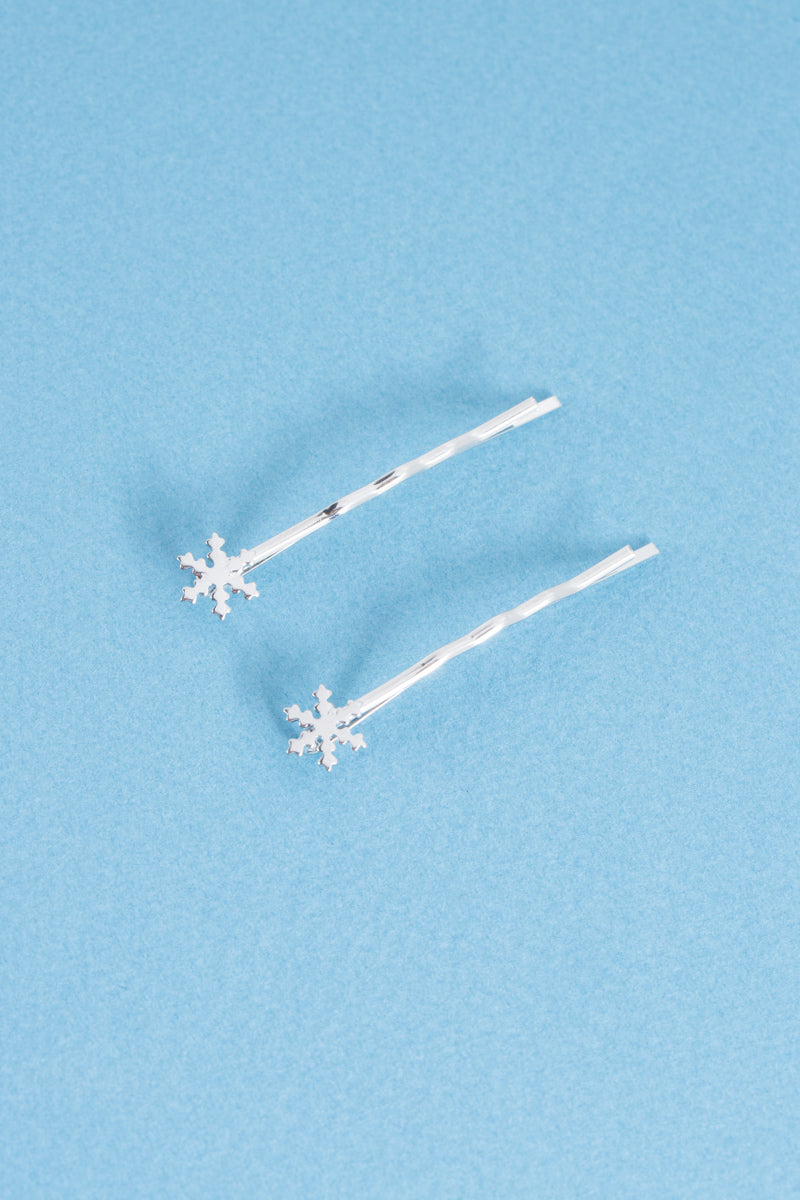 Snowflake Hair Pins | Silver