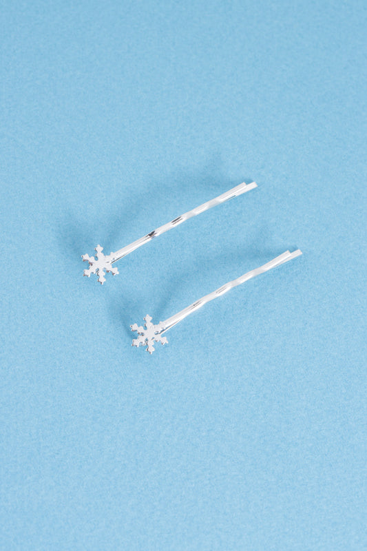 Snowflake Hair Pins | Silver