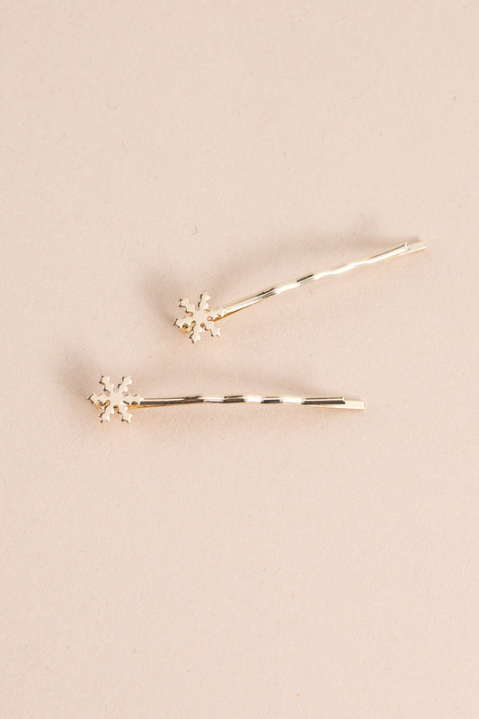 Snowflake Hair Pins | Gold