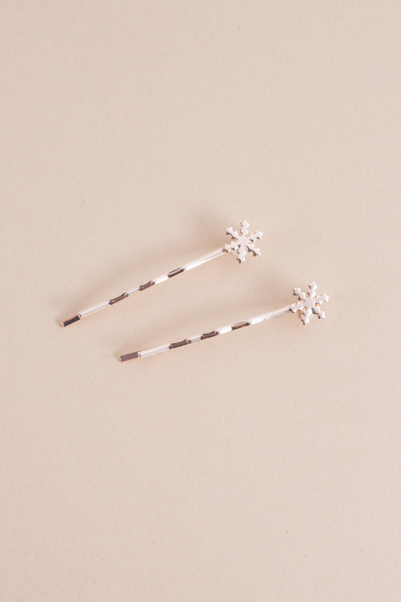 Snowflake Hair Pins | Rose Gold