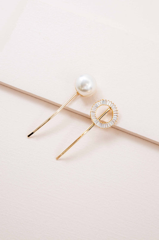 Pearl Stone Hair Pins