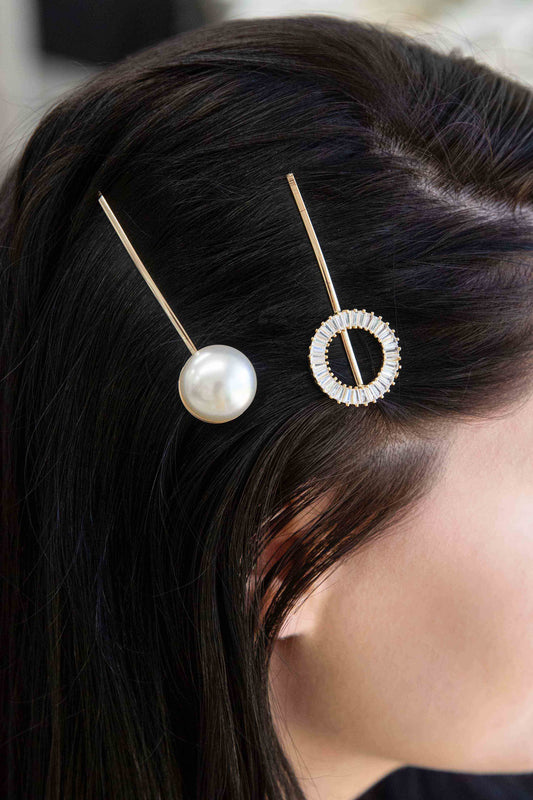 Pearl Stone Hair Pins