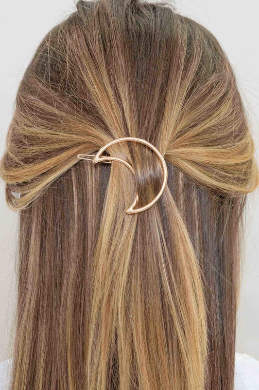 Crescent Moon Hair Clip | Gold