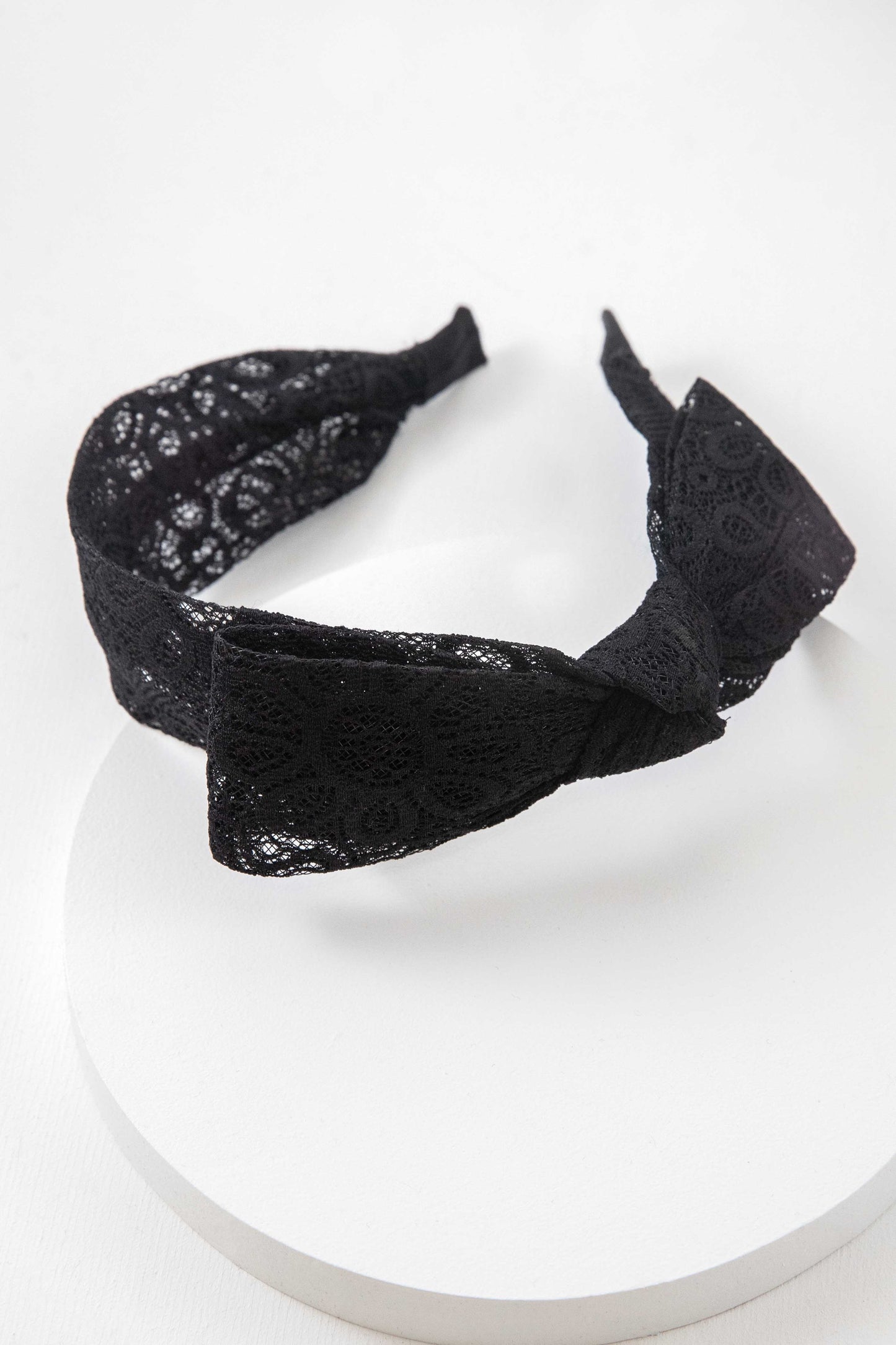 Lace Bow Hairband | Black