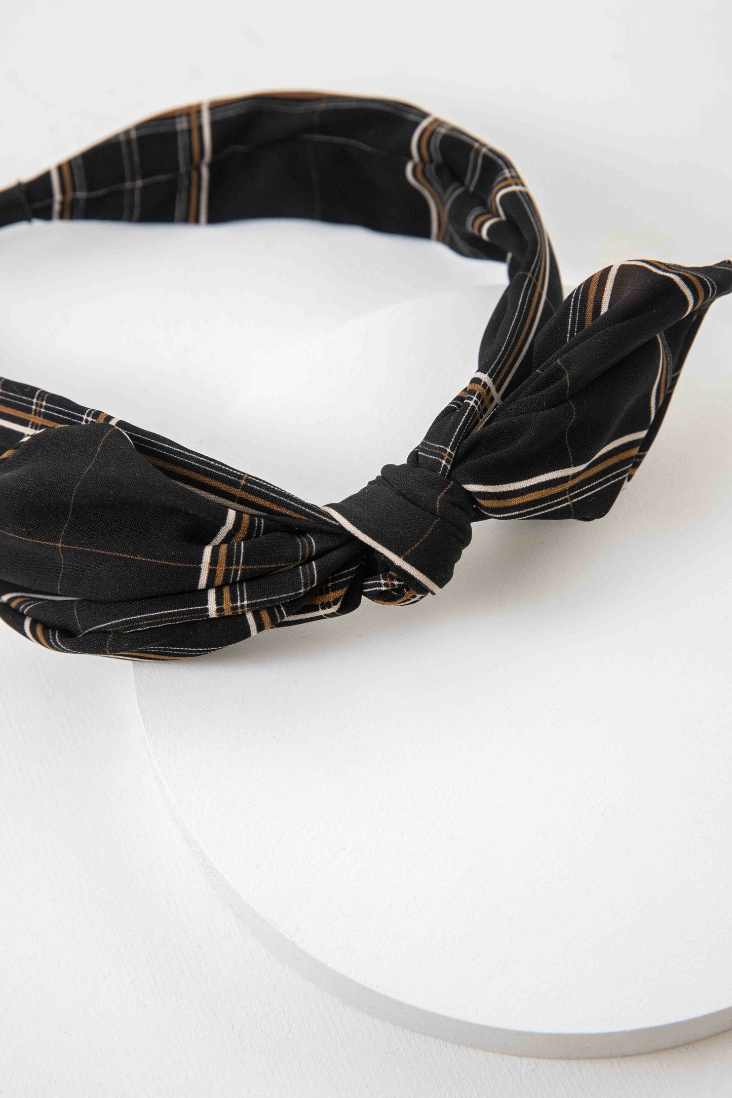 Plaid Bow Hairband | Black