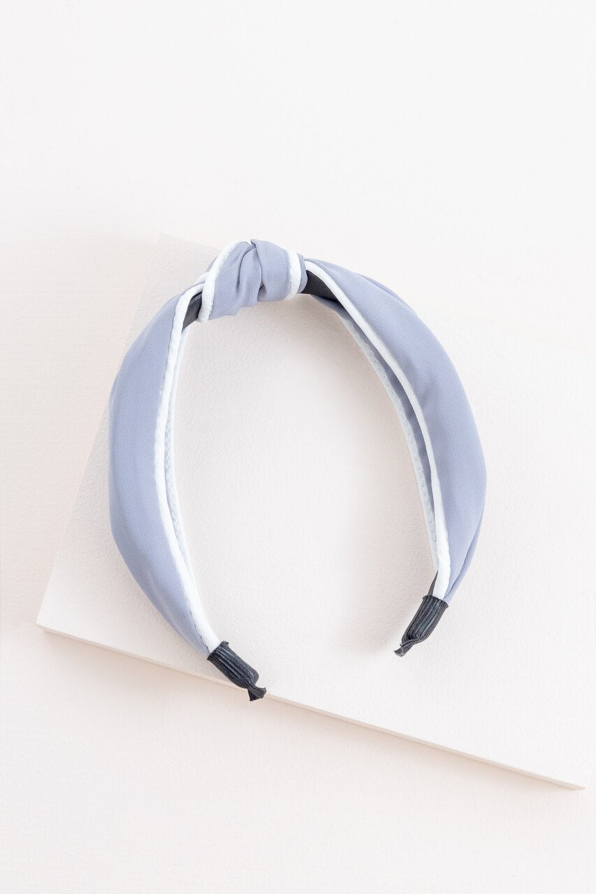 Simply Knotted Headband | Gray Blue