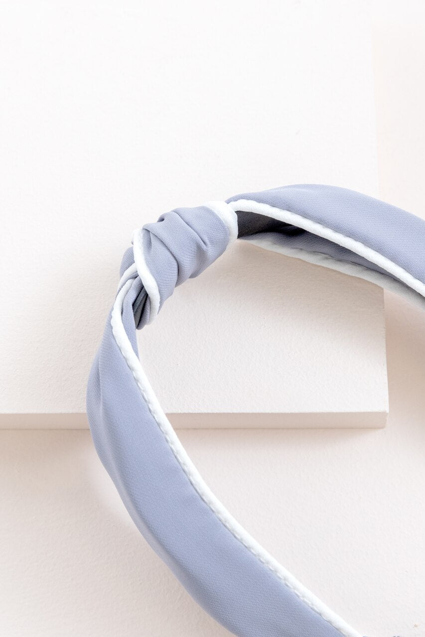 Simply Knotted Headband | Gray Blue