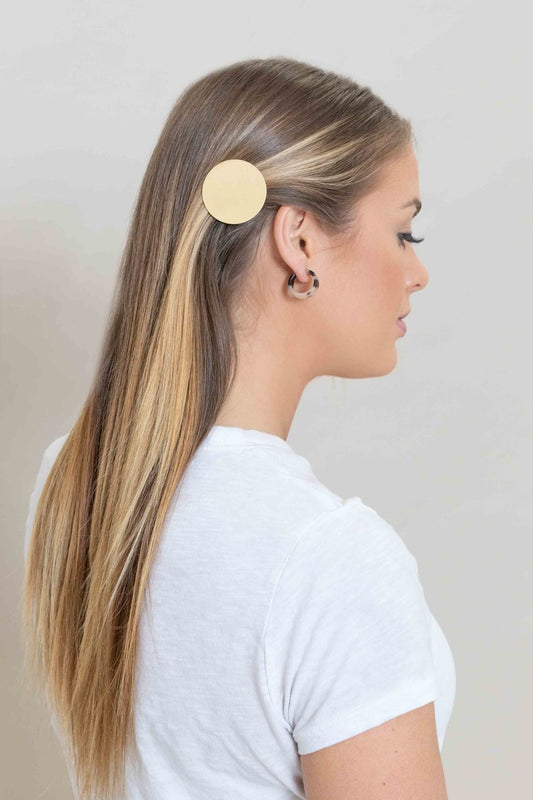 Bold Gold Circle Hair Clip