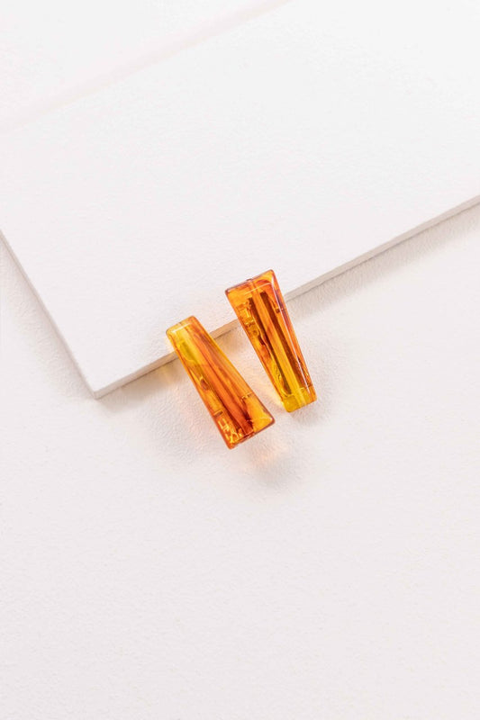 Refined Marble Hair Clip | Fiery Amber