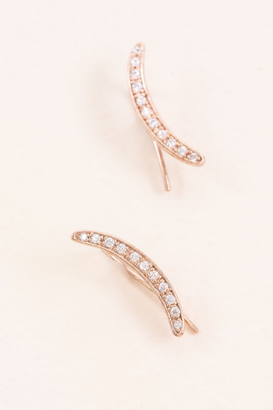 Crescent Ear Pin Earrings