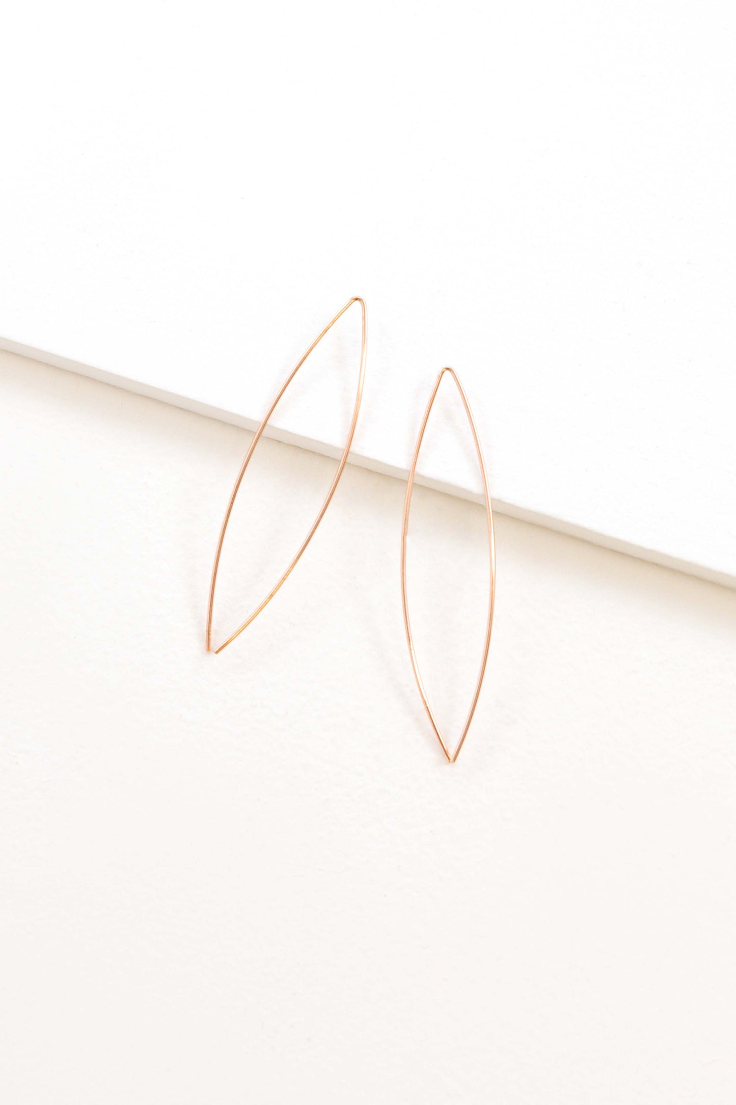 Arc Threader Earrings | Rose Gold (14K)
