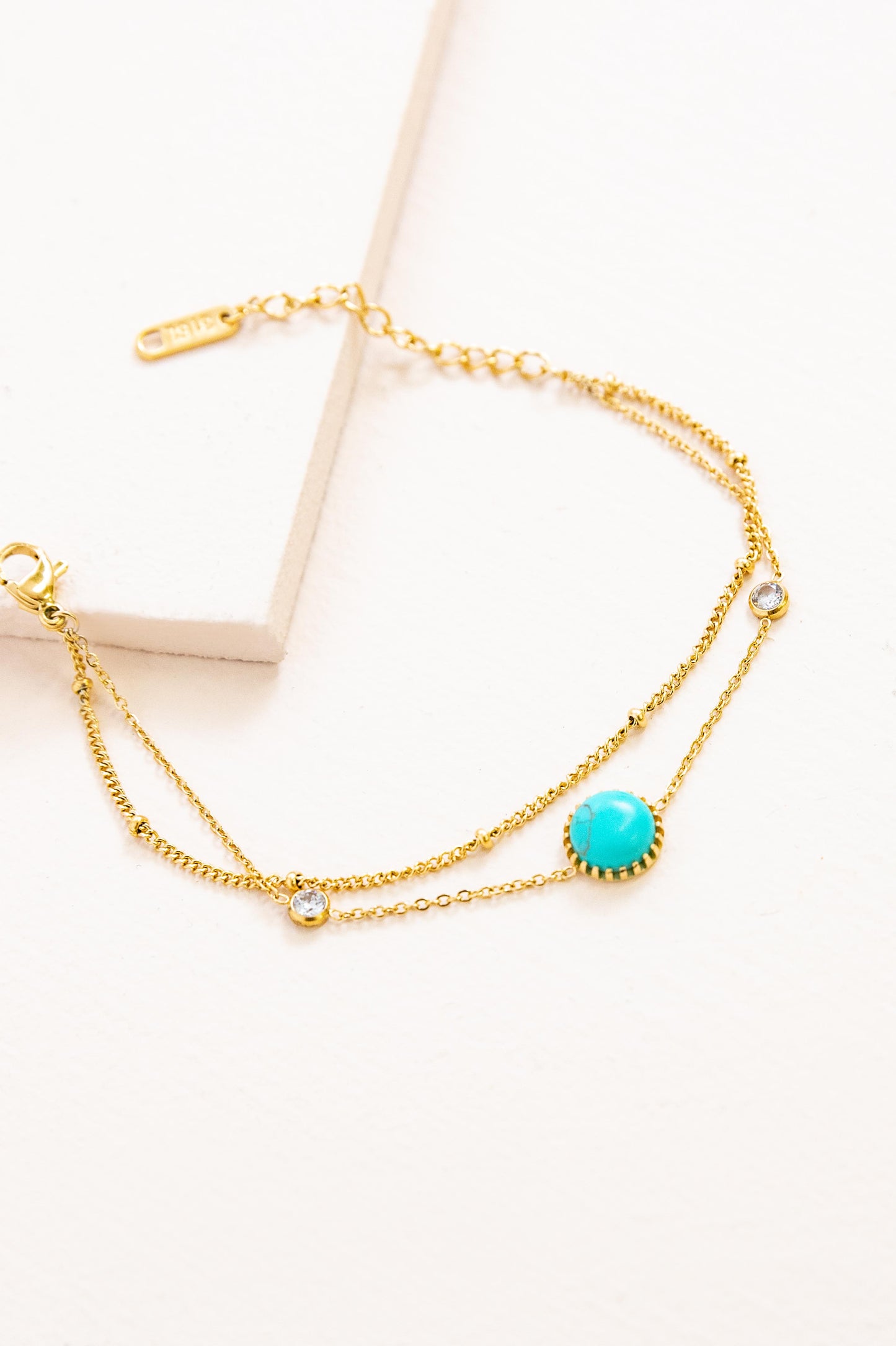 Globetrotter Stone Bracelet | Gold (14K)