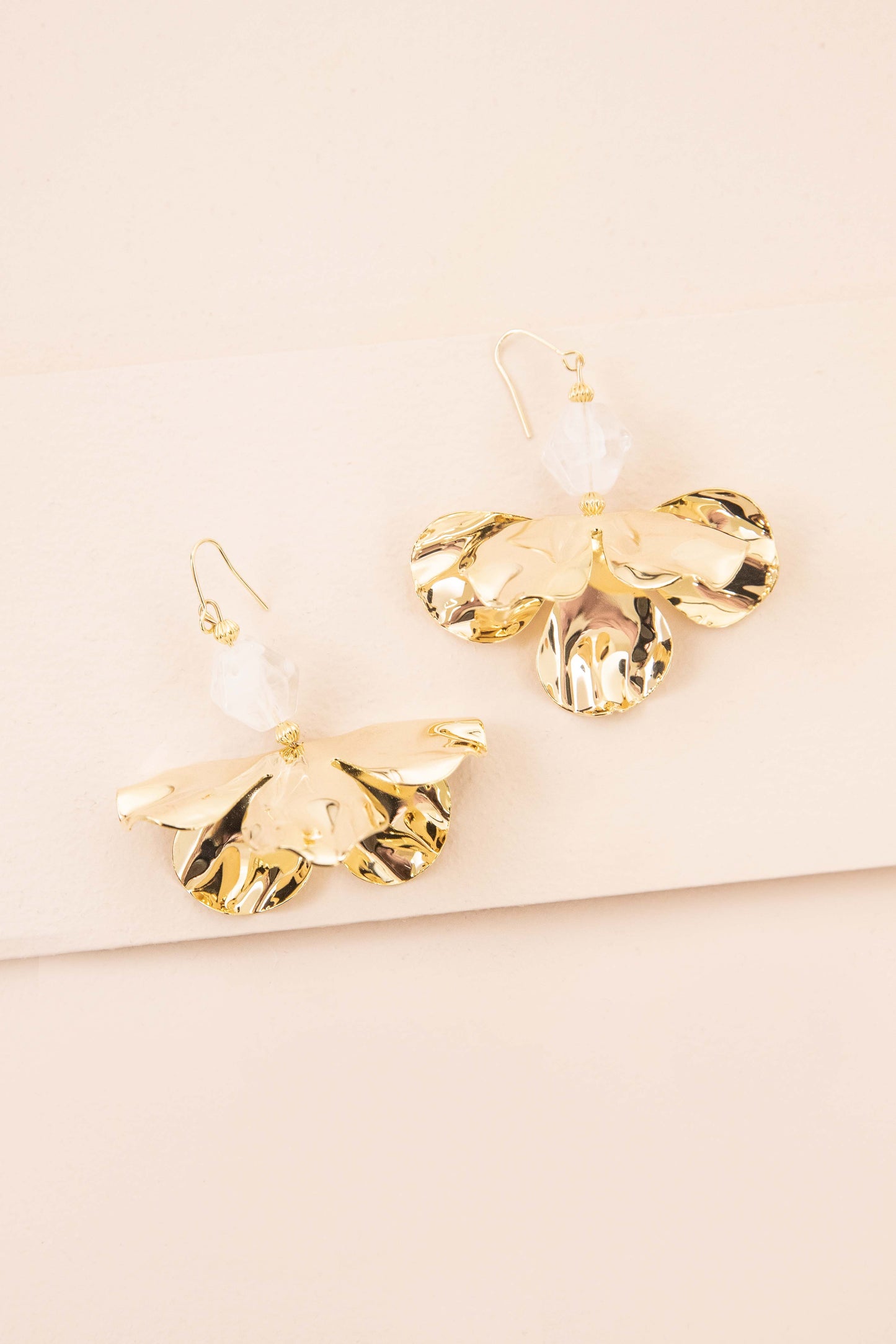 Snowdrop Hook Earrings | Gold