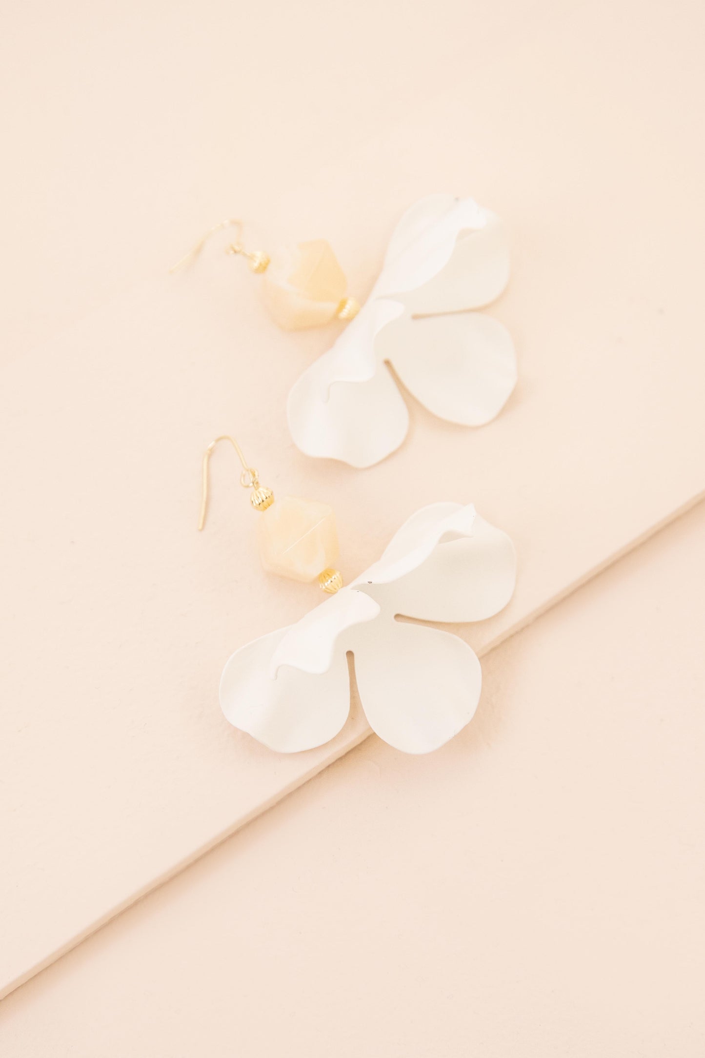 Snowdrop Hook Earrings | White