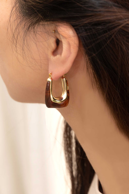 Classique Hoop Earrings | Amber