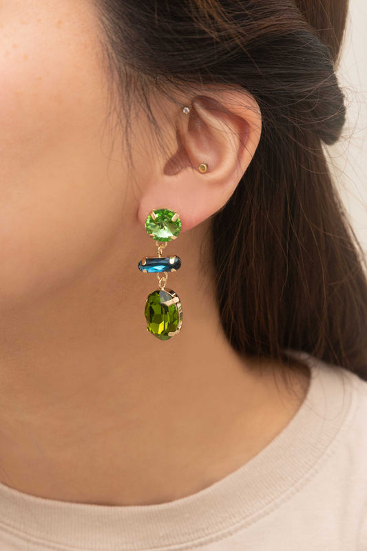 Lucille Drop Earrings | Forest