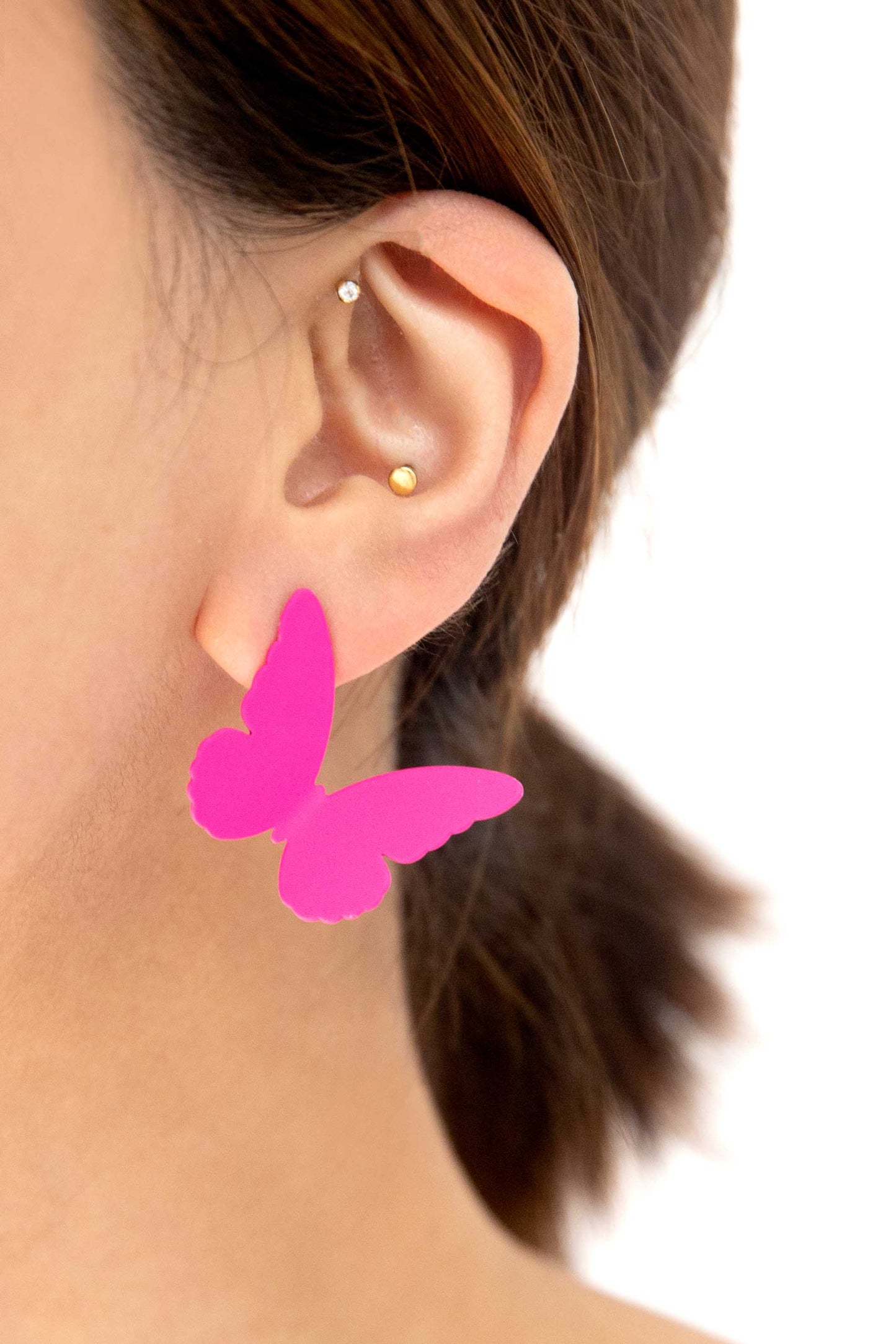 Flutter Post Earrings | Pink