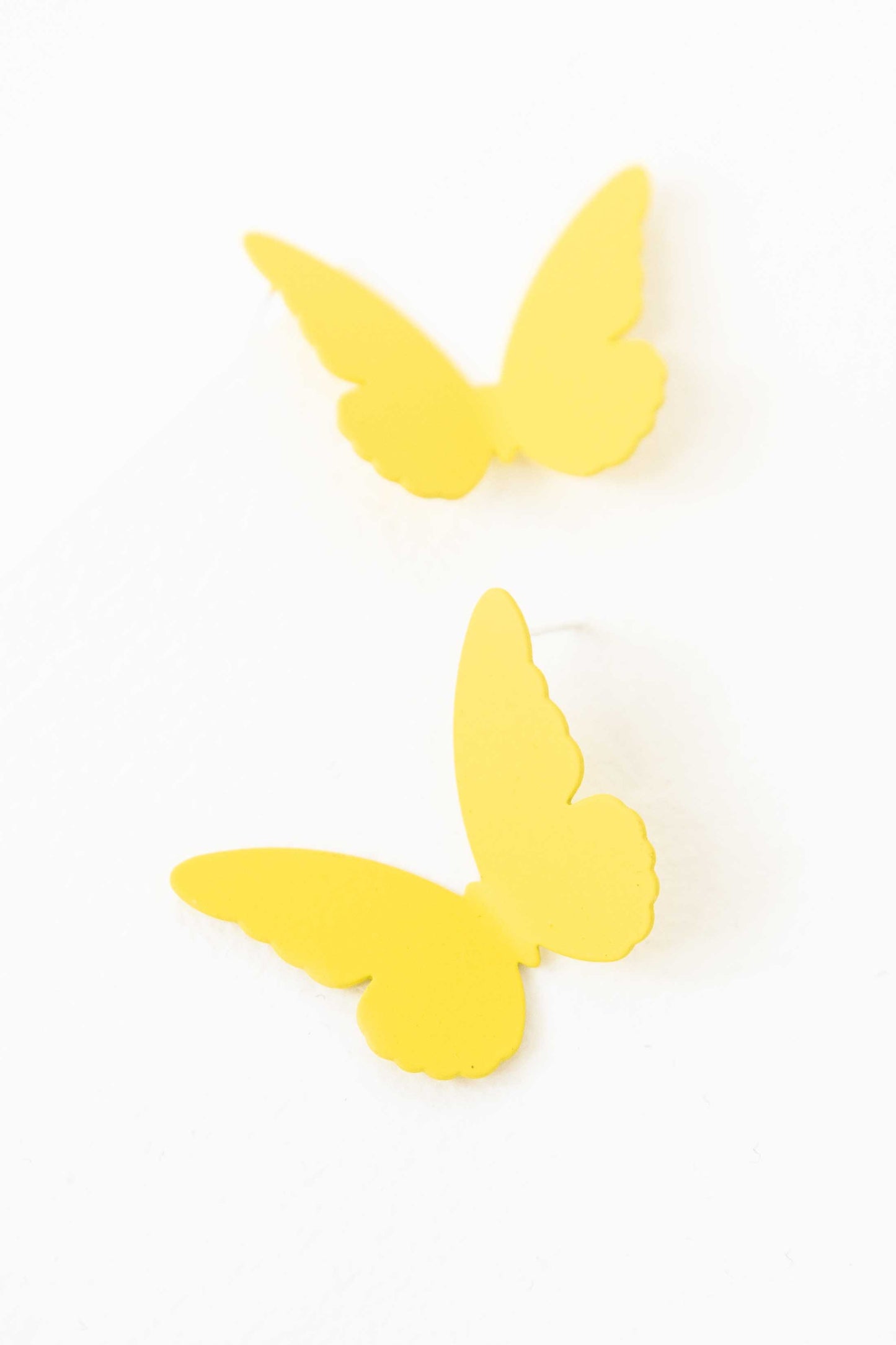 Flutter Post Earrings | Yellow
