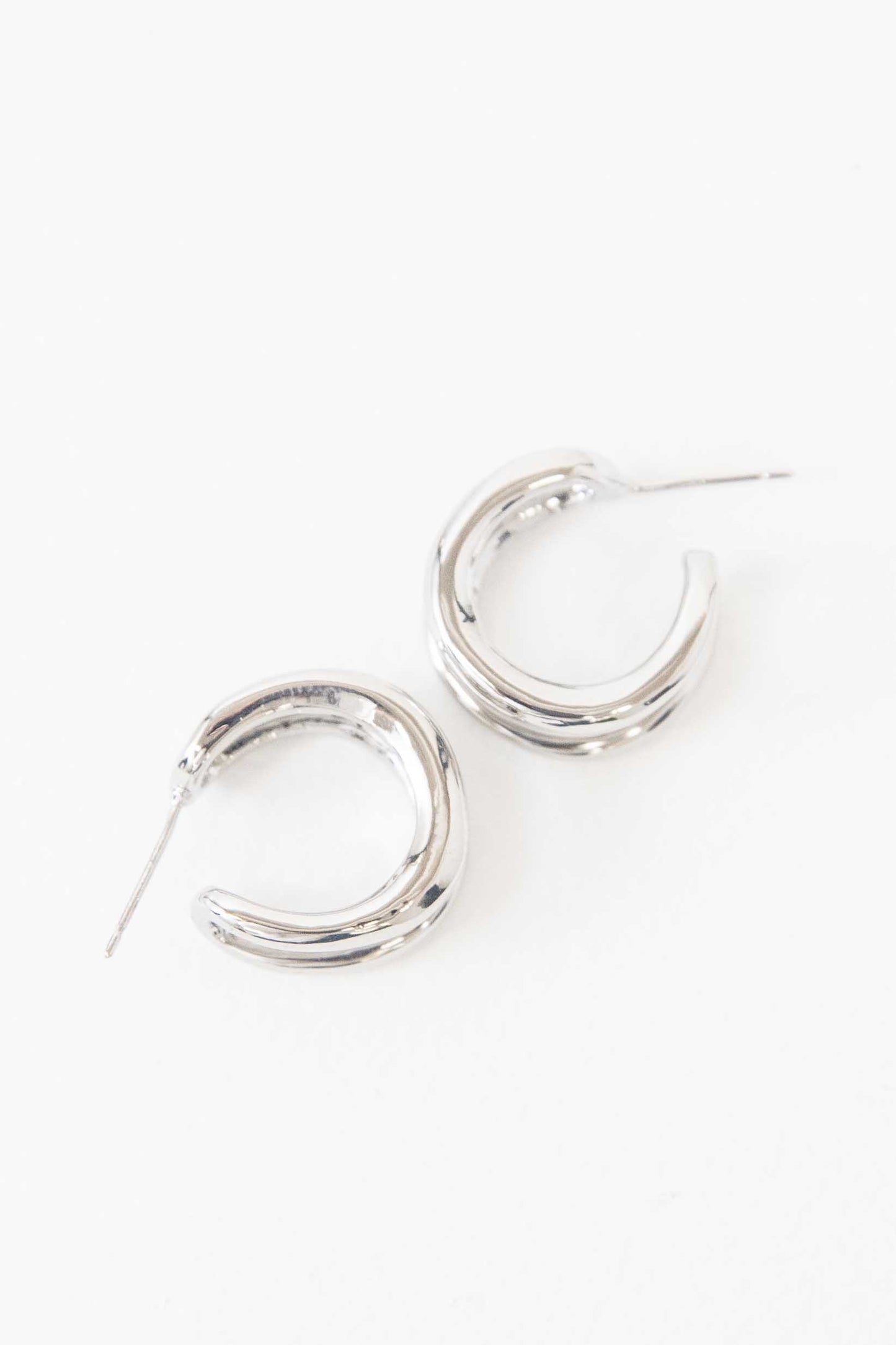 Duple Hoop Earrings | Silver
