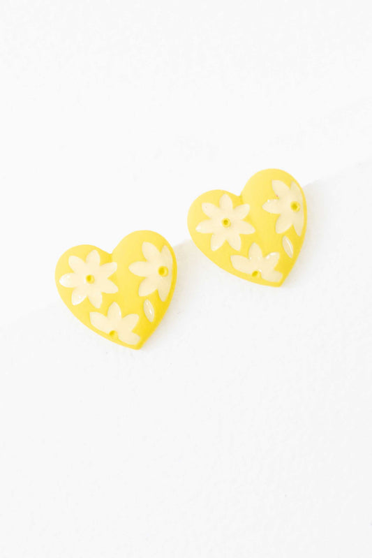 Flower Lover Stud Earrings | Yellow